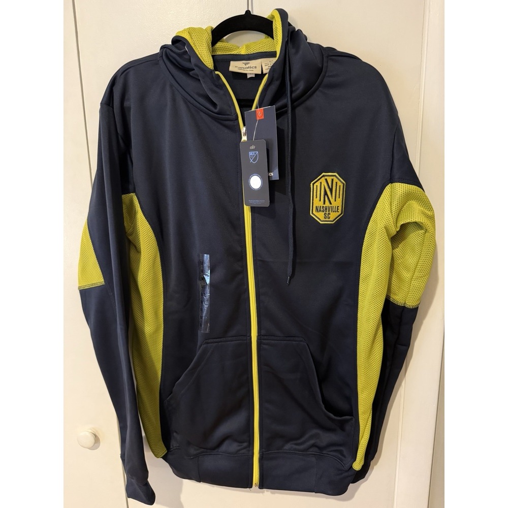 Fanatics Nashville SC MLS Mens Medium Tall Navy Gold Full Zip